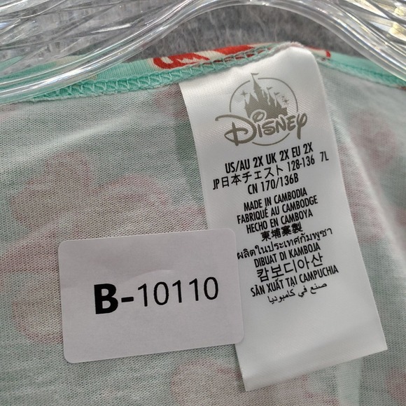 Disney Women Sleepwear 2x Blue Pajama Set Mickey Mouse Cookie All Over Print NWT - Picture 9 of 11